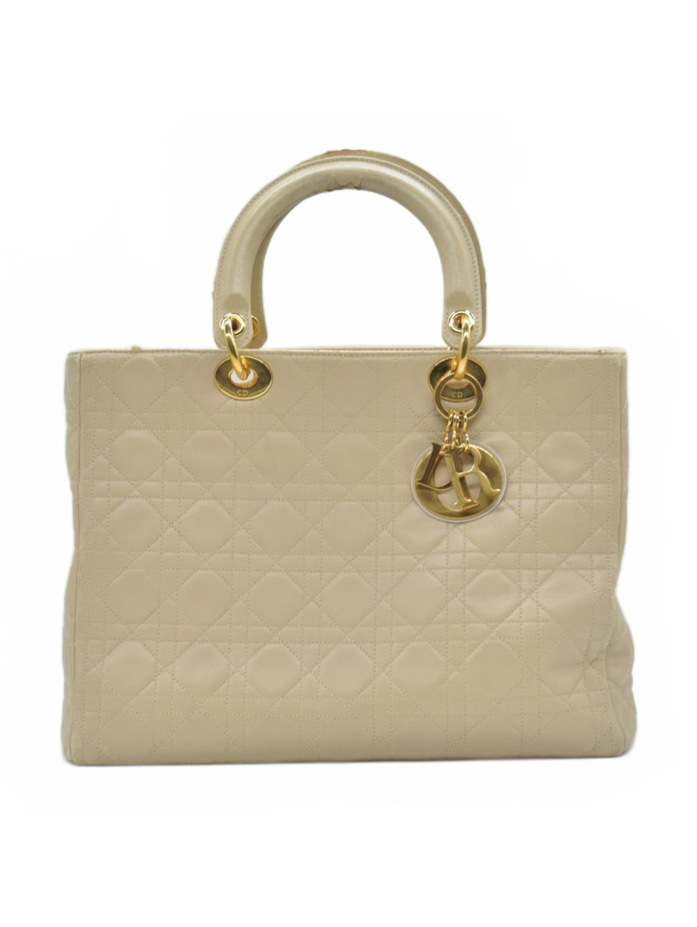 $7000 Christian Dior Large Lady Dior Beige 1997 10020351